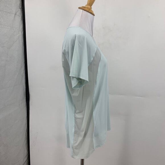 Athleta T Shirt Womens M Medium Sky Ultimate Hybrid Short Sleeve Mesh Panels - Picture 4 of 12